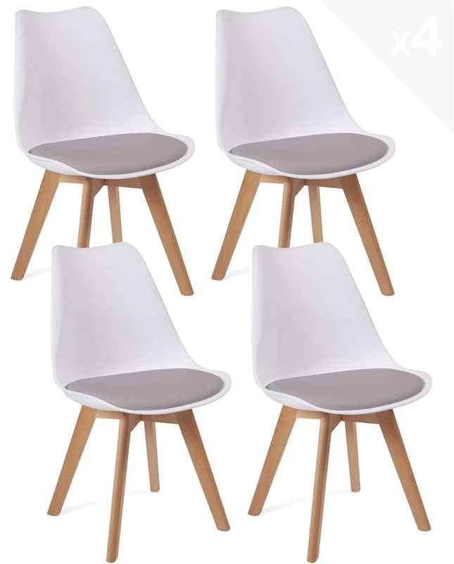 Chaises Scandinaves Avec Coussin LAO 14 Chaises Scandinaves Avec Coussin LAO – Image 12