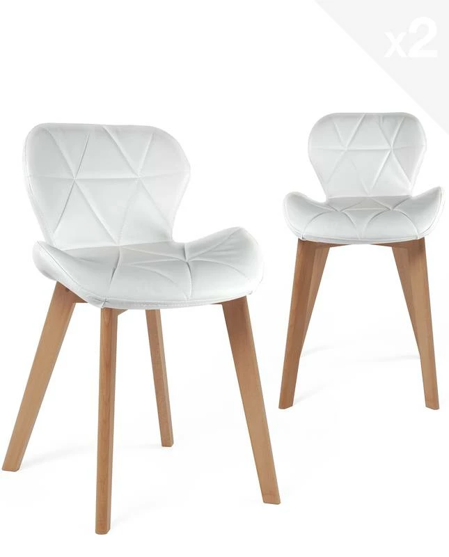 Chaises Scandinaves FATI (lot De 2) 8 Chaises Scandinaves FATI (lot De 2) – Image 6