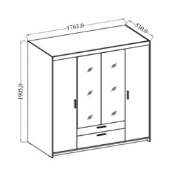 FURNIX Armoire Eliza 4D Avec Miroir -HOME24 Soldes 9433b45f99ac4d3a9b879ff30f847594.cropped 211 366 843 870.processed