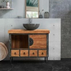 Samuraï - Petit Meuble Salle De Bain Ind -HOME24 Soldes 947bd2cfb6a1419eb628252868da17c9