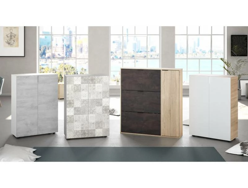 Meuble à Chaussures 3 Abattants 8 Meuble à Chaussures 3 Abattants – Image 6