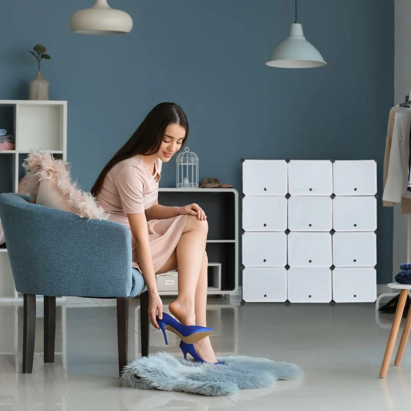 Étagère à Chaussures Noir Et Blanc 6 Étagère à Chaussures Noir Et Blanc – Image 4