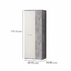 Meuble à Chaussures 2 Portes Béton CLASS -HOME24 Soldes 975c4c52d8e64cbcb7a93cb496b64b8f