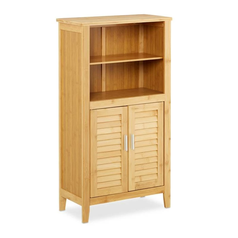 Armoire De Salle De Bain LAMELL Bambou 3 Armoire De Salle De Bain LAMELL Bambou