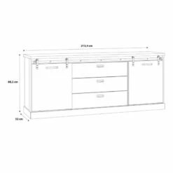 Buffet 214cm 2 Portes Coulissantes FARM -HOME24 Soldes 9ab46e7994d04a198a5aee8db8192e17