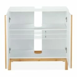 Meuble Dessous De Lavabo En Bambou Blanc -HOME24 Soldes a23f8d44d1b74949be341c10aeef8f0d
