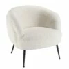 Fauteuil Cosy Tissu Bouclette Blanc -HOME24 Soldes a324a9dc3a864f3c8e37b2a0d5c9d62b