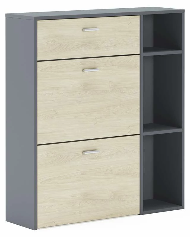 Meuble Chaussures Chêne/Gris Anthracite 16 Meuble Chaussures Chêne/Gris Anthracite – Image 14