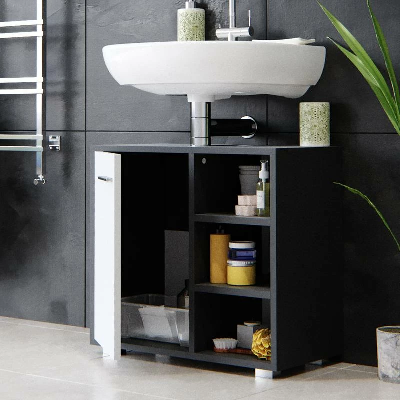 Meuble Sous-lavabo Perry Anthracite 5 Meuble Sous-lavabo Perry Anthracite – Image 3