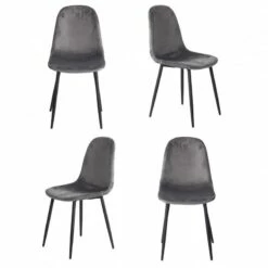 Lot De 4 Chaises En Velours - BIBA 27 Lot De 4 Chaises En Velours - BIBA -HOME24 Soldes a7b9f2b9ca624055b5b3965ad233ef59