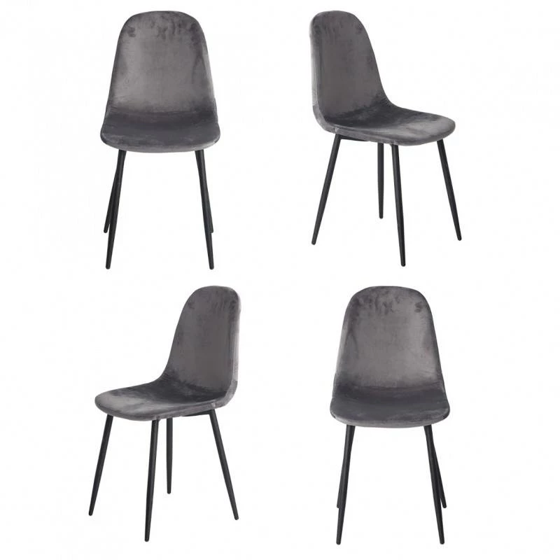 Lot De 4 Chaises En Velours - BIBA 8 Lot De 4 Chaises En Velours - BIBA – Image 6