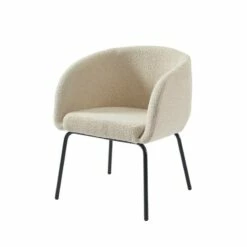 Fauteuil BELEM En Tissu Bouclette Blanc -HOME24 Soldes a94163bd60af41048c19bbec1db488e5