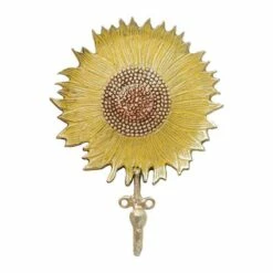 Patère En Laiton Recyclé Tournesol