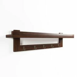 Patère En Bois Et Argent