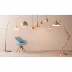 Chaise à Accoudoirs Ermelo I -HOME24 Soldes armlehnenstuhl ermelo drehbar webstoff eiche massiv hellblau 4768116