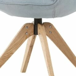 Chaise à Accoudoirs Ermelo I -HOME24 Soldes armlehnenstuhl ermelo webstoff eiche massiv hellblau 4026164