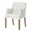 Chaise à Accoudoirs Austin -HOME24 Soldes armlehnstuhl austin webstoff weiss 312957