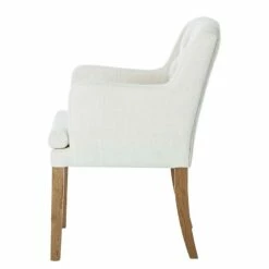 Chaise à Accoudoirs Austin -HOME24 Soldes armlehnstuhl austin webstoff weiss 312958