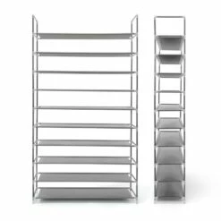 2x Étagères à Chaussures 50 Paires Gris -HOME24 Soldes b16d3deb920945daa259fdbdd0d6817c