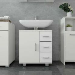 Meuble Sous-lavabo Blanc 60x608x33cm -HOME24 Soldes b229060a1ccf46adb1ca9819f6c85ffb