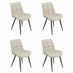 Lot 4 Chaises Tissu Gris Clair - JAELLE -HOME24 Soldes b2796d1c56284058b43b83dadb655ecb