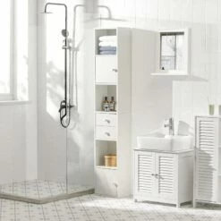 Meuble Colonne De Salle De Bain STR10-W 14 Meuble Colonne De Salle De Bain STR10-W -HOME24 Soldes b54b3f1fbaa94c8aa2c9a4c51ce921bf