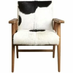 Fauteuil Teck Avec Peau De Chèvre Noire -HOME24 Soldes b691049b35e044cc835cc1293996b6d6