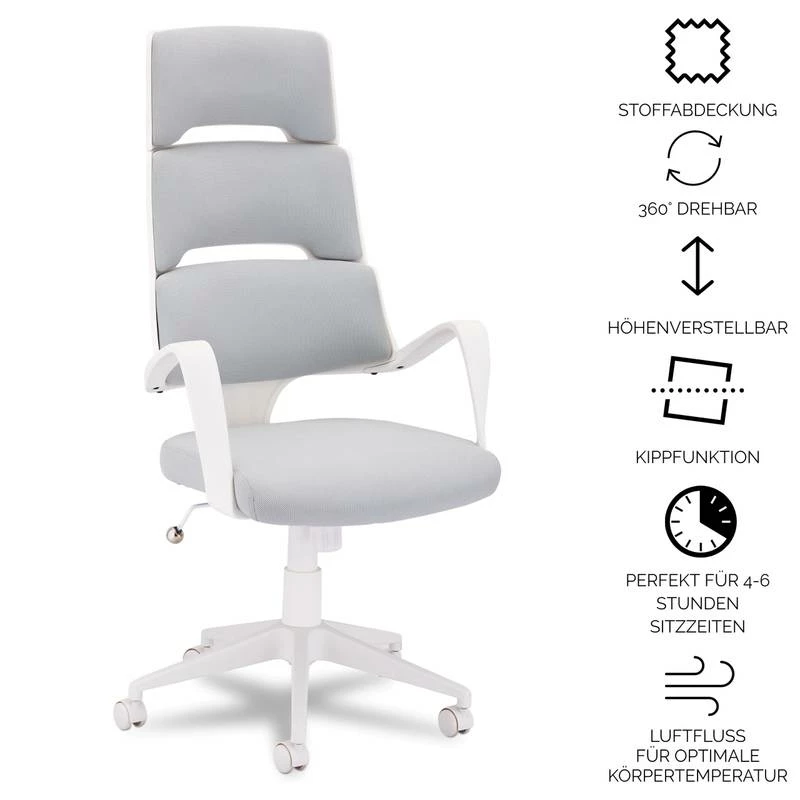 Chaise De Bureau Domo Blanc 12 Chaise De Bureau Domo Blanc – Image 10