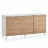 Buffet 3 Portes Koln Blanc Et Bois -HOME24 Soldes b793c7cf47bb45d6a19b0ac1ccbede51