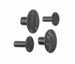 PRESENT TIME Lot De 4 Patères Marbrées