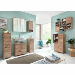 Armoire Suspendue Welnezz 7 Armoire Suspendue Welnezz -HOME24 Soldes badzimmer set wellnezz 5 teilig silberfichte dekor 3779268 3