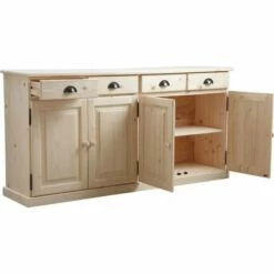 Buffet 4 Portes 4 Tiroirs En Bois Brut -HOME24 Soldes bb2e6f827ebe4f88ac80d817454e73e1