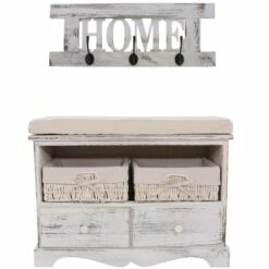 Vestaire Avec Banc Shabby (4 Pièces) -HOME24 Soldes bbc4cae40ace4b8b8f20cea4d49a8d37