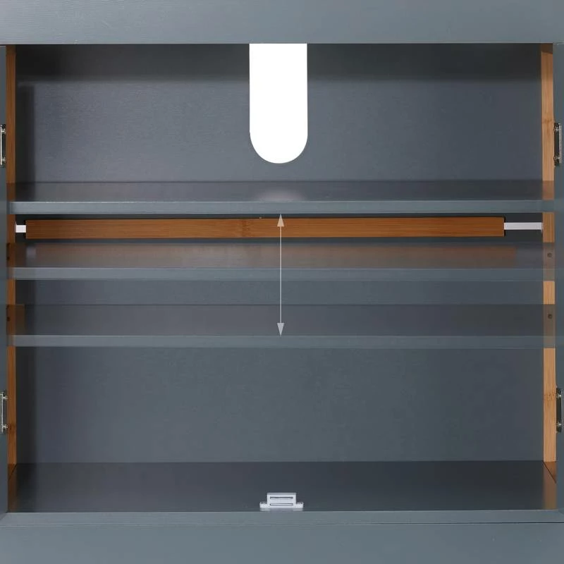 Placard Dessous De Lavabo Bambou Gris 9 Placard Dessous De Lavabo Bambou Gris – Image 7