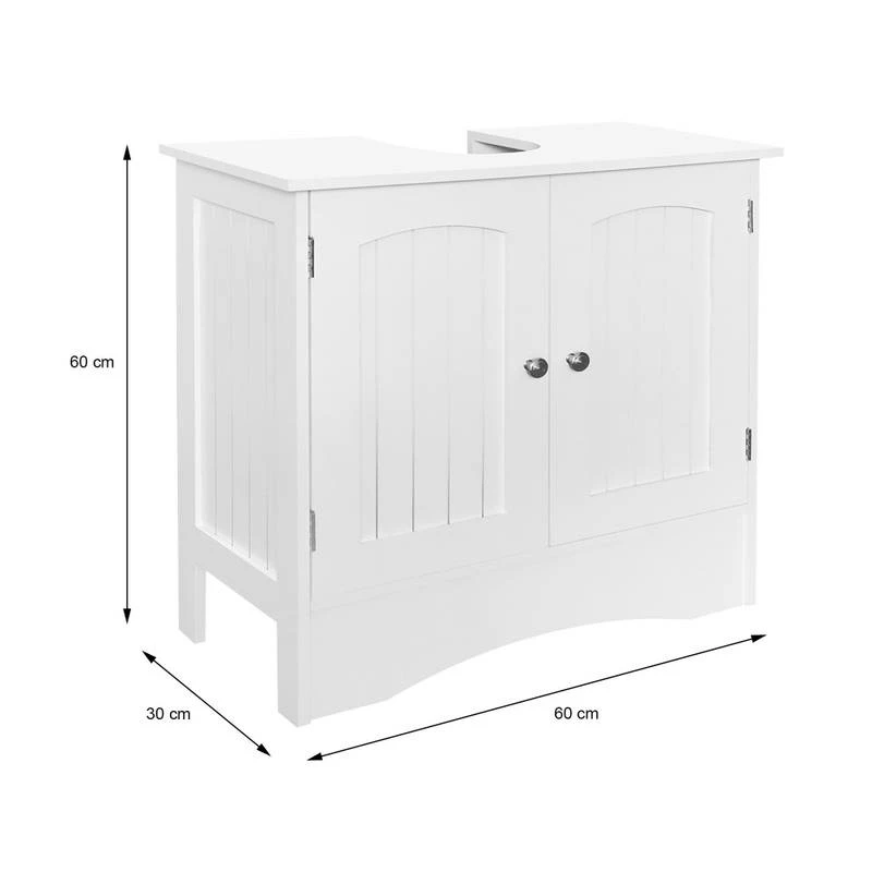 Meuble Sous-vasque 60x30x60cm Blanc 8 Meuble Sous-vasque 60x30x60cm Blanc – Image 6