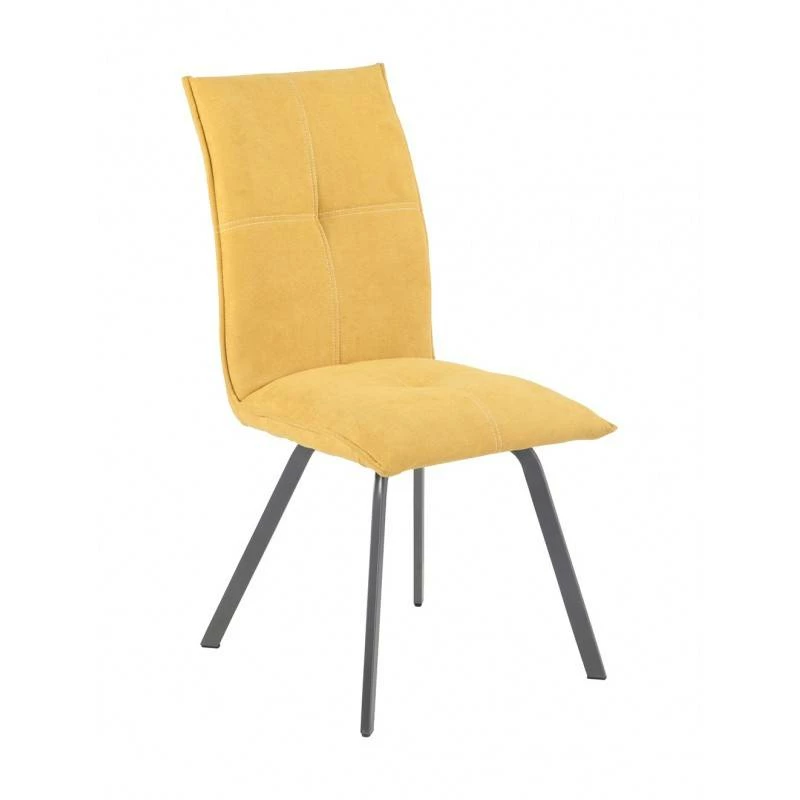 Lot 2 Chaises Tissu Pieds Métal - ARIA 6 Lot 2 Chaises Tissu Pieds Métal - ARIA – Image 4