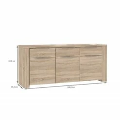 Bahut 3 Portes Aspect Chêne Clair -HOME24 Soldes c40b2688a79844c29f501ba39387b0c1