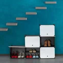 Étagère à Chaussures Blanc Et Noir -HOME24 Soldes c6e7a7c80b9347a09da9d02f9da27fc3