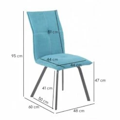 Lot 2 Chaises Tissu Pieds Métal - ARIA 41 Lot 2 Chaises Tissu Pieds Métal - ARIA -HOME24 Soldes c8784bdafa7342bf8d15dc506536ad9d