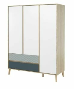 Armoire 3 Portes 2 Tiroirs Larvik