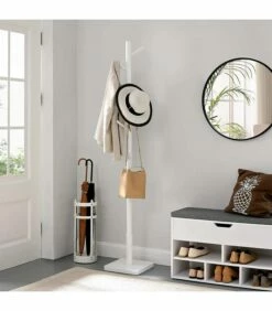 Porte-manteau Sur Pied Blanc 8 Crochets -HOME24 Soldes caf0fc6447af4e78998d2d6dd8ccc329