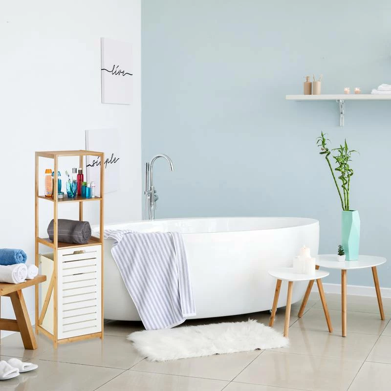 Étagère Salle De Bain Panier à Linge 6 Étagère Salle De Bain Panier à Linge – Image 4