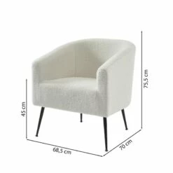 Fauteuil TOMMY En Tissu Bouclette Blanc 13 Fauteuil TOMMY En Tissu Bouclette Blanc -HOME24 Soldes cc1f0b05362d48a49595b5a21a5c2dfd