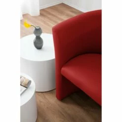 Fauteuil Cocktail Sinclair -HOME24 Soldes cocktailsessel sinclair kunstleder rot 5141568