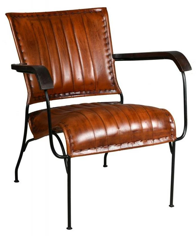 Fauteuil En Cuir De Buffle, Métal Et Boi 3 Fauteuil En Cuir De Buffle, Métal Et Boi