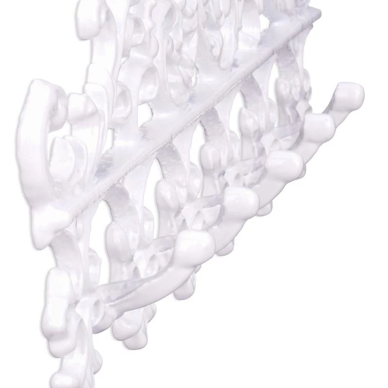 3x Portemanteaux Muraux En Fonte Blanc 8 3x Portemanteaux Muraux En Fonte Blanc – Image 6