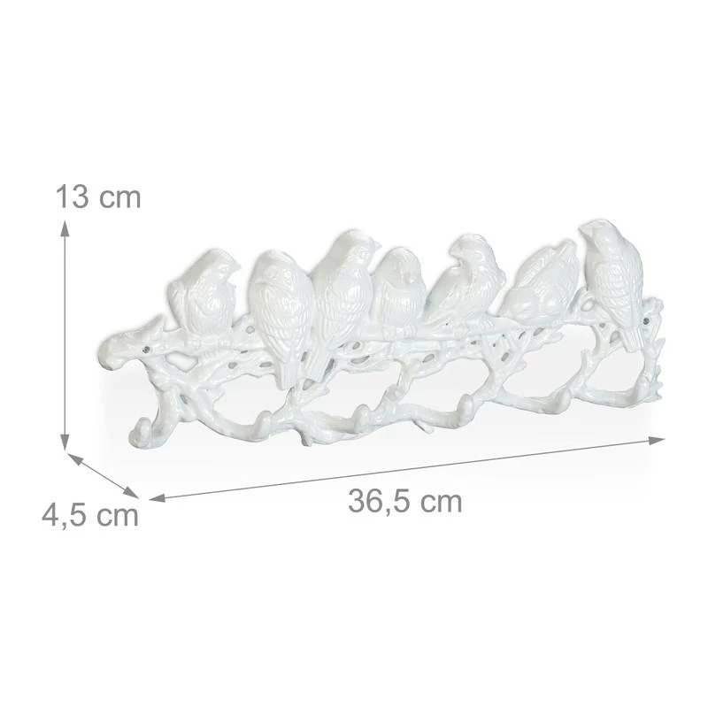 Portemanteau Blanc Design Oiseaux 9 Portemanteau Blanc Design Oiseaux – Image 7