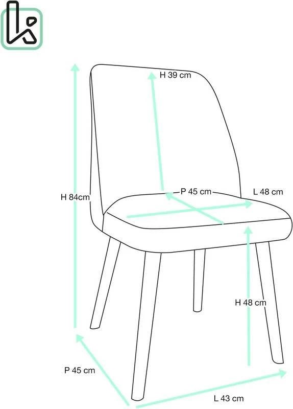 Chaise Scandinave Velours DIMA 7 Chaise Scandinave Velours DIMA – Image 5