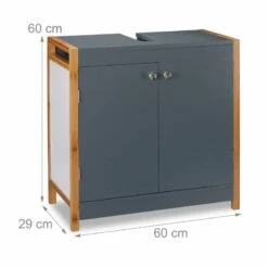 Placard Dessous De Lavabo Bambou Gris 21 Placard Dessous De Lavabo Bambou Gris -HOME24 Soldes d5a26357648649a9bb129ab14066d7d3