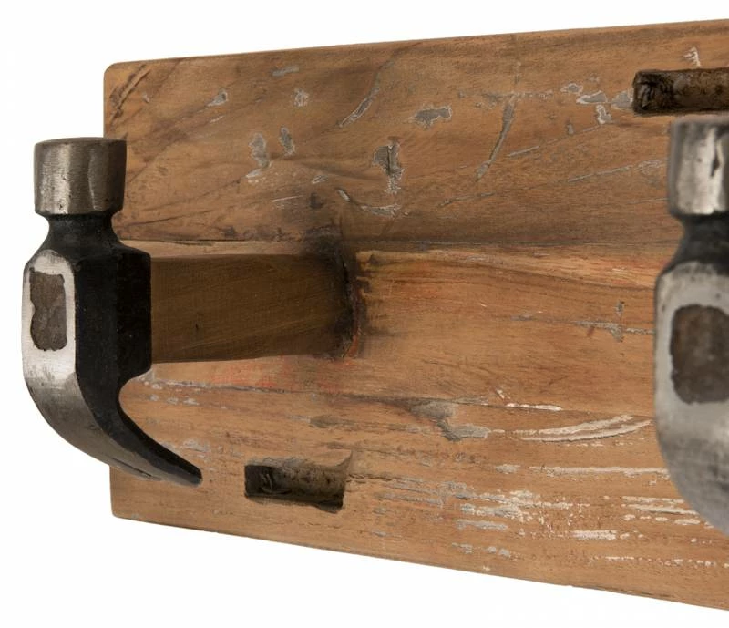 Portemanteau Mural 3 Crochets Teck 7 Portemanteau Mural 3 Crochets Teck – Image 5